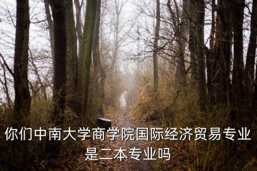 你們中南大學商學院國際經濟貿易專業是二本專業嗎
