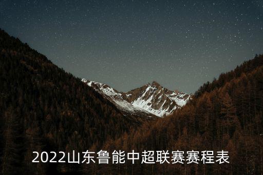 2022山東魯能中超聯(lián)賽賽程表