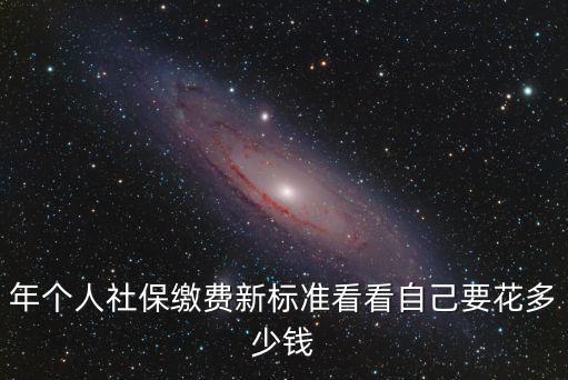 年個人社保繳費新標準看看自己要花多少錢