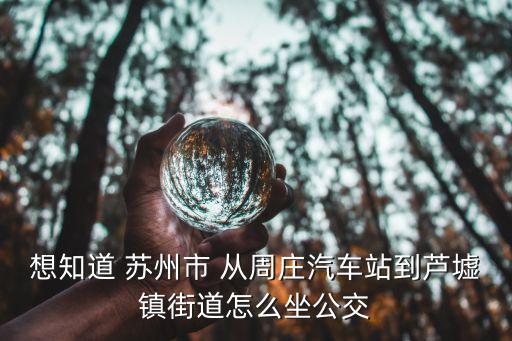 想知道 蘇州市 從周莊汽車(chē)站到蘆墟鎮(zhèn)街道怎么坐公交
