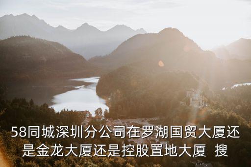 58同城深圳分公司在羅湖國(guó)貿(mào)大廈還是金龍大廈還是控股置地大廈  搜