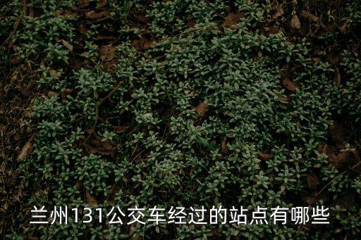 蘭州131公交車經過的站點有哪些