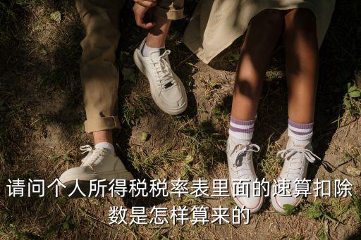 請問個人所得稅稅率表里面的速算扣除數是怎樣算來的