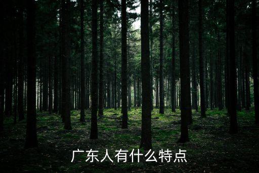 廣東人有什么特點