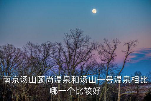 南京湯山頤尚溫泉和湯山一號溫泉相比哪一個比較好