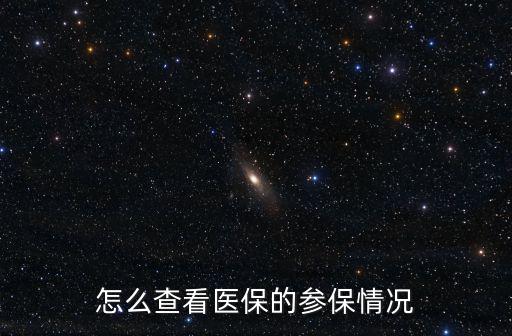 怎么查看醫保的參保情況