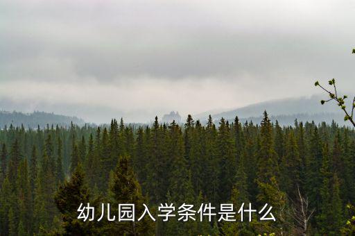 幼兒園入學(xué)條件是什么