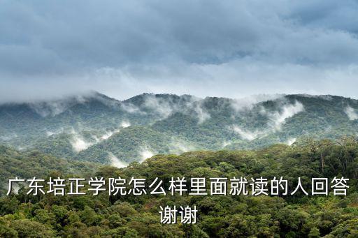 廣東培正學院怎么樣里面就讀的人回答謝謝