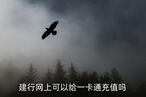 建行網(wǎng)上可以給一卡通充值嗎