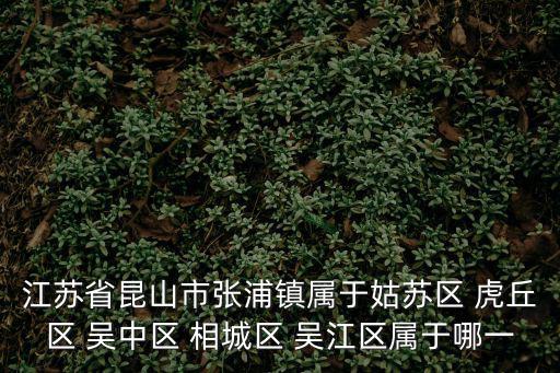 江蘇省昆山市張浦鎮(zhèn)屬于姑蘇區(qū) 虎丘區(qū) 吳中區(qū) 相城區(qū) 吳江區(qū)屬于哪一