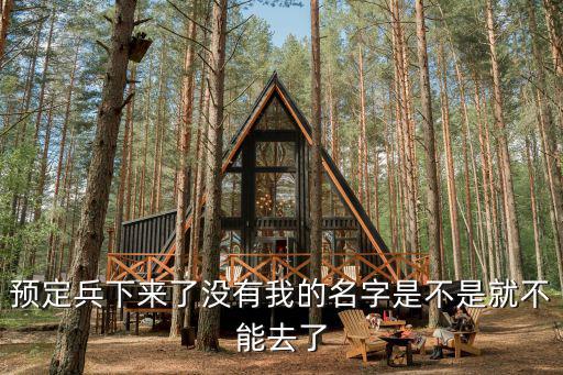 預定兵，預定兵下來了沒有我的名字是不是就不能去了
