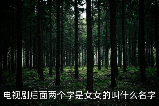 電視劇后面兩個(gè)字是女女的叫什么名字