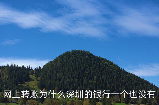 深圳銀行，網上轉賬為什么深圳的銀行一個也沒有