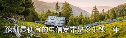 深圳電信寬帶，深圳這邊拉電信寬帶一個月要多少錢