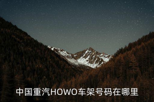 中國重汽HOWO車架號碼在哪里