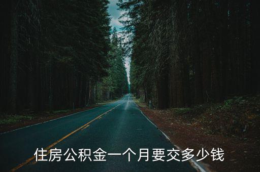 住房公積金一個月要交多少錢