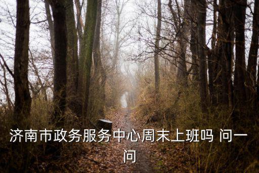濟南市政務服務中心周末上班嗎 問一問