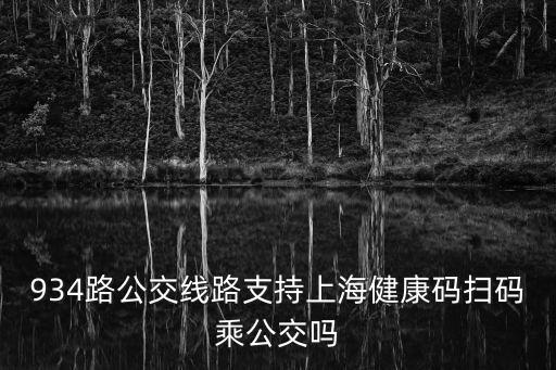 934路公交線路支持上海健康碼掃碼乘公交嗎