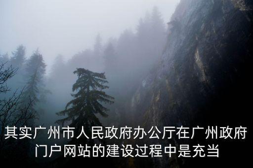 其實廣州市人民政府辦公廳在廣州政府門戶網站的建設過程中是充當
