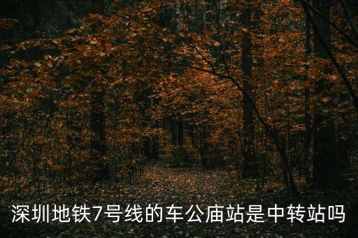 深圳地鐵7號線的車公廟站是中轉站嗎