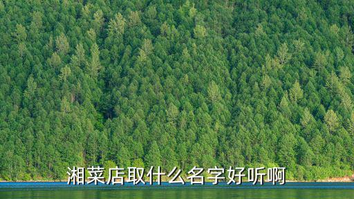 湘菜店取什么名字好聽啊