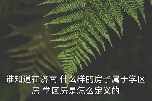 誰(shuí)知道在濟(jì)南 什么樣的房子屬于學(xué)區(qū)房 學(xué)區(qū)房是怎么定義的