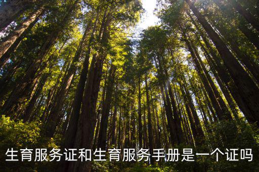 生育服務證和生育服務手冊是一個證嗎