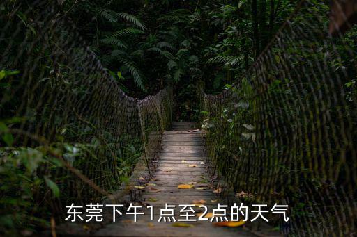 東莞下午1點至2點的天氣