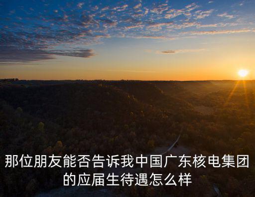 那位朋友能否告訴我中國廣東核電集團的應屆生待遇怎么樣