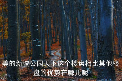 美的新城公園天下這個樓盤相比其他樓盤的優(yōu)勢在哪兒呢