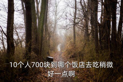 10個人700塊到哪個飯店去吃稍微好一點啊