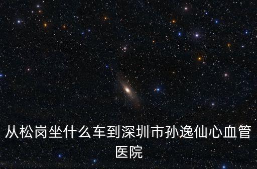 從松崗坐什么車到深圳市孫逸仙心血管醫(yī)院