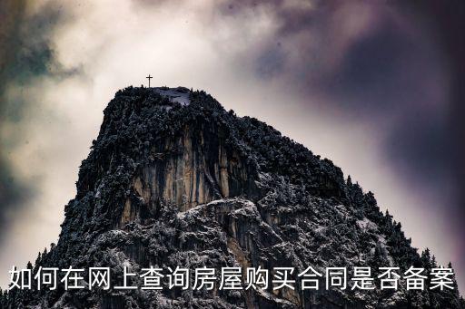 如何在網上查詢房屋購買合同是否備案