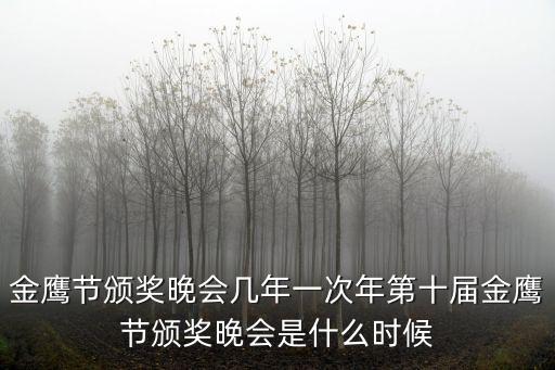 金鷹節頒獎晚會幾年一次年第十屆金鷹節頒獎晚會是什么時候