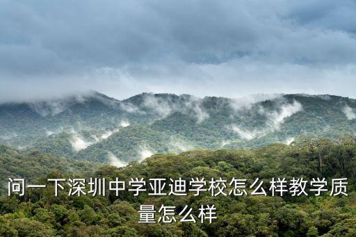問(wèn)一下深圳中學(xué)亞迪學(xué)校怎么樣教學(xué)質(zhì)量怎么樣