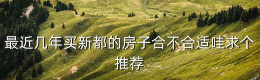 最近幾年買新都的房子合不合適哇求個推薦