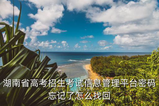 湖南省高考招生考試信息管理平臺(tái)密碼忘記了怎么找回