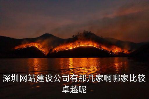 深圳網站建設公司有那幾家啊哪家比較卓越呢