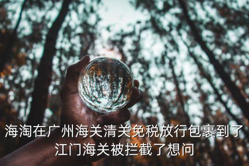 海淘在廣州海關清關免稅放行包裹到了江門海關被攔截了想問