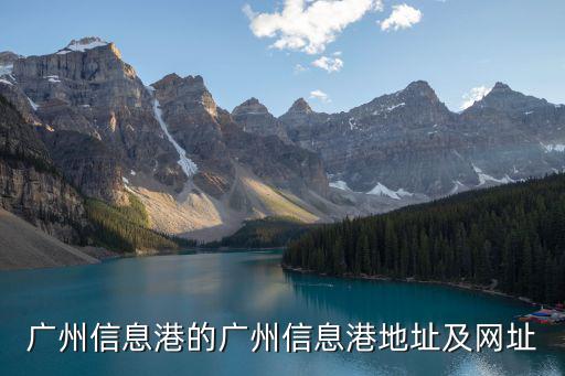廣州信息港，廣州信息港屬于哪個街道辦
