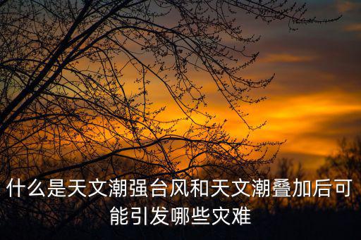 什么是天文潮強(qiáng)臺風(fēng)和天文潮疊加后可能引發(fā)哪些災(zāi)難