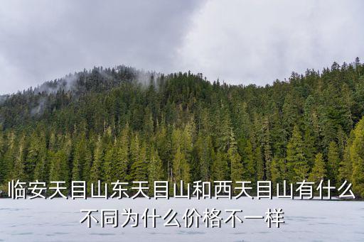 臨安天目山東天目山和西天目山有什么不同為什么價格不一樣