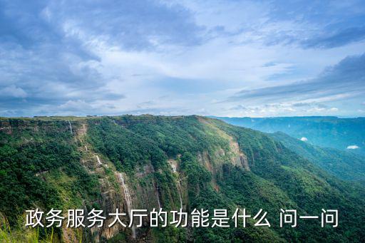 政務服務大廳，政務大廳是干什么的