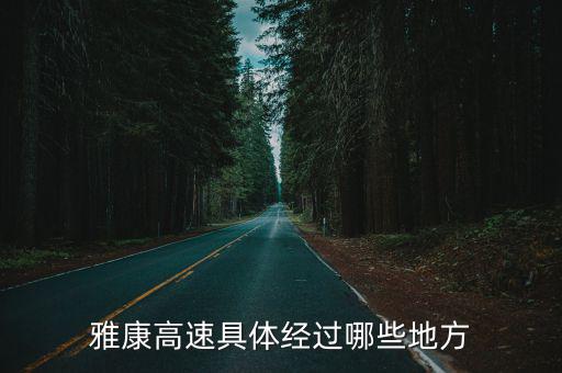 雅康高速具體經過哪些地方