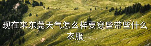 現在來東莞天氣怎么樣要穿些帶些什么衣服