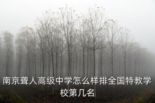 南京聾人高級中學怎么樣排全國特教學校第幾名