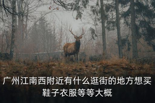 廣州江南西附近有什么逛街的地方想買鞋子衣服等等大概