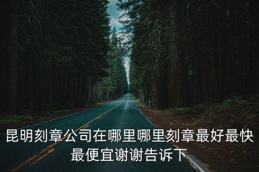 昆明刻章公司在哪里哪里刻章最好最快最便宜謝謝告訴下