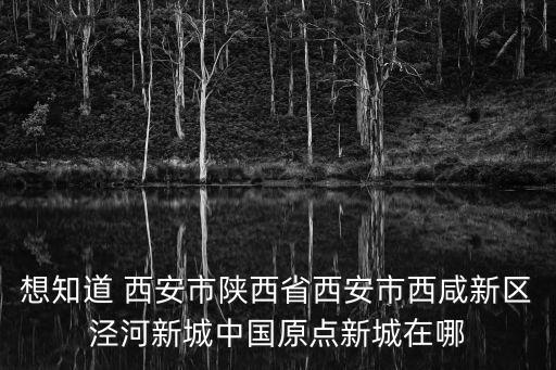 想知道 西安市陜西省西安市西咸新區(qū)涇河新城中國原點新城在哪