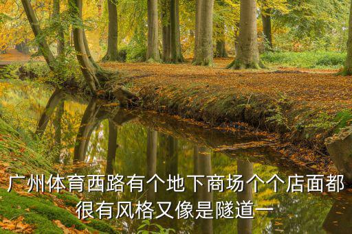 廣州體育西路有個地下商場個個店面都很有風格又像是隧道一